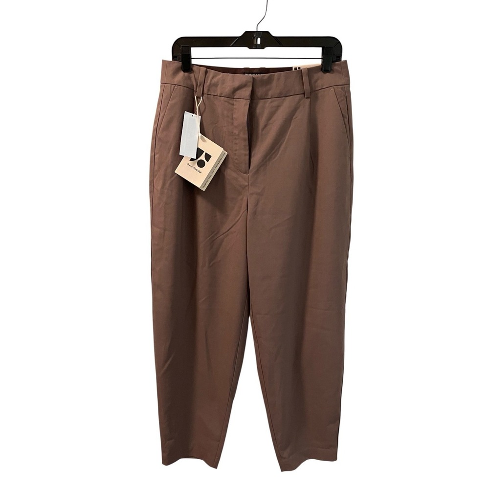 Frank and Oak Amelia Balloon Pants Sz 8 NWT High Rise Tapered Tan Brown $119